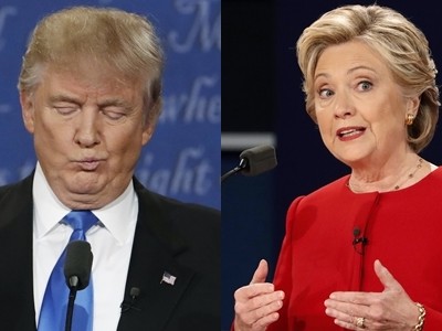 Ứng viên tổng thống đảng Cộng hòa Donald Trump (trái) và đảng Dân chủ Hillary Clinton. Ảnh: Reuters.
