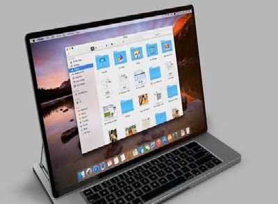 MacBook màn hình cảm ứng, bàn phím trượt trông thế nào