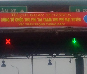 Dừng thu phí trạm Đại Xuyên trên cao tốc Pháp Vân