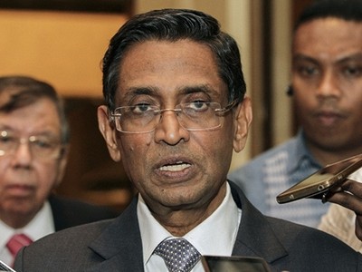 Bộ trưởng Y tế Malaysia S. Subramaniam. Ảnh:Bernama.
