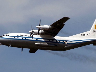 Máy bay quân sự chở 122 người rơi ở Myanmar