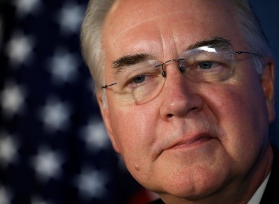 Ông Tom Price, người vừa từ chức Bộ trưởng Y tế và Dịch vụ Con người của Mỹ. Ảnh:Reuters.
