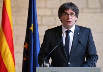 Cựu lãnh đạo Catalonia Carles Puigdemont. Ảnh:AP.