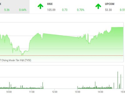 Phiên chiều 6/11: Sắc xanh ngập tràn, VN-Index lên mức cao nhất ngày