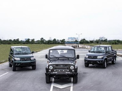 Mẫu xe Uaz của Nga được nhập khẩu nguyên chiếc về Việt Nam.Ảnh: AutoK