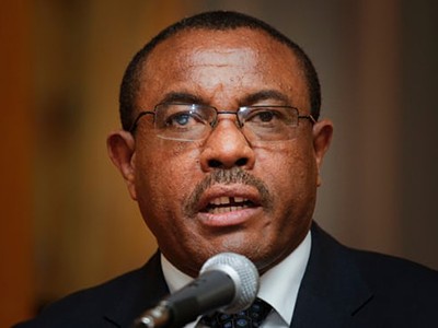 Thủ tướng Ethiopia thông báo từ chức trên truyền hình hôm qua. Ảnh: Guardian.