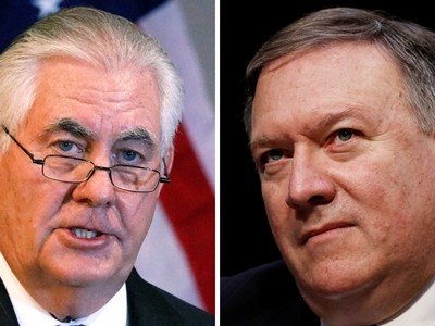 Ông Rex Tillerson (trái) và ông Mike Pompeo. Ảnh: Reuters.