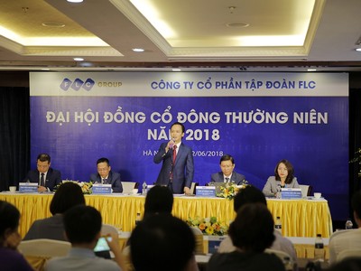 Ông Trịnh Văn Quyết, Chủ tịch FLC chủ toạ ĐHCĐ thường niên năm 2018
