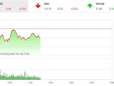 Phiên sáng 18/9: Thiếu sự đồng thuận, VN-Index bị níu chân