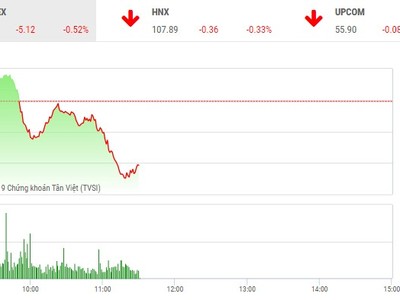 Phiên sáng 6/3: Cổ phiếu thị trường nổi sóng, VN-Index tiếp tục điều chỉnh