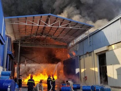 Hiện trường vụ cháy. 