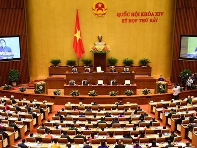 Toàn cảnh kì họp thứ 7 Quốc hội khoá 14.Ảnh: Trung tâm báo chí Quốc hội