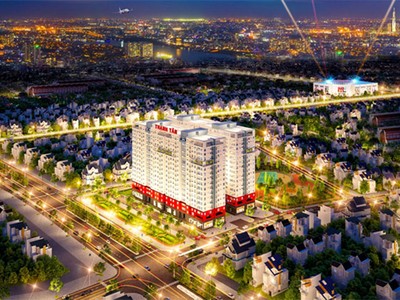 Phối cảnh tổng thể dự án Thạnh Tân Apartment