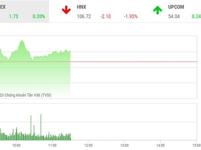 Giao dịch chứng khoán sáng 20/5: VN-Index giữ được sắc xanh, SHB bị bán tháo