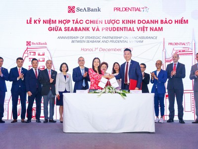 Prudential Việt Nam và SeABank ký kết thỏa thuận phân phối sản phẩm bảo hiểm trên nền tảng kỹ thuật số