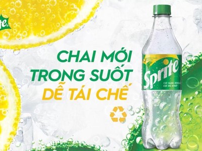Sprite ngừng sử dụng chai nhựa xanh, chuyển sang chai nhựa PET trong suốt tại Việt Nam 