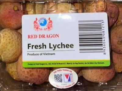 Vải thiều Việt Nam bán 120.000 đồng/kg tại Singapore