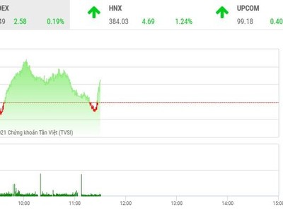 Giao dịch chứng khoán phiên sáng 14/10: Dòng tiền quay lại với nhóm cổ phiếu nhỏ