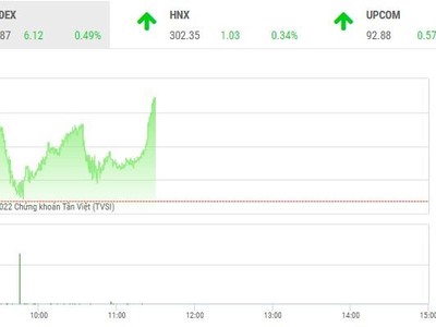 Giao dịch chứng khoán phiên sáng 9/8: Tiền chảy mạnh vào HPG, VN-Index bật tăng mạnh cuối phiên