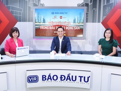 Talkshow Điểm hẹn Đầu tư với chủ đề “Kiến thức vĩ mô trong đầu tư bất động sản” diễn ra vào 15h ngày 16/9.