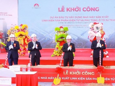 Nghệ An khởi công nhà máy sản xuất linh kiện điện tử, phụ tùng ô tô 200 triệu USD