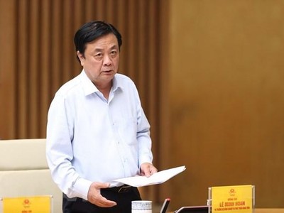 Bộ trưởng Nông nghiệp và Phát triển Nông thông Lê Minh Hoan. (Ảnh: Dương Giang/TTXVN)