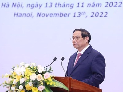 Thủ tướng Chính phủ Phạm Minh Chính phát biểu tại . (Ảnh: Lâm Khánh/TTXVN)