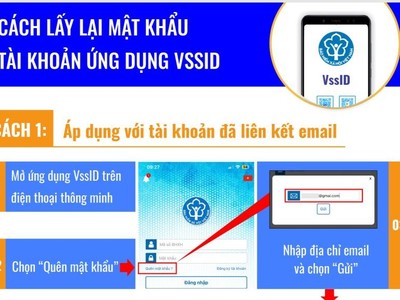 Cách lấy lại mật khẩu tài khoản ứng dụng VssID