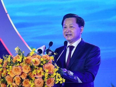 Phó thủ tướng Lê minh Khái phát biểu tại Lễ Khai mạc festival Tôm Cà Mau 2023