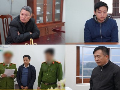 Các đối tượng trong vụ án. Ảnh: CA Hòa Bình