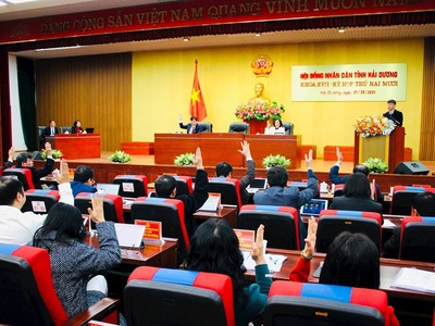 Tại Kỳ họp thứ 20, các đại biểu HĐND tỉnh Hải Dương đã biểu quyết thông qua 10 nghị quyết