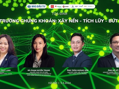 Ngày 5/3, Báo Đầu tư tổ chức Tọa đàm: Thị trường chứng khoán “Xây nền - Tích luỹ - Bứt tốc”