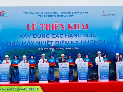 Toàn cảnh Lễ triển khai thi công xây dựng các hạng mục dự án Nhà máy Nhiệt điện Na Dương II tại tỉnh Lạng Sơn