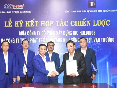 DIC Holdings (DC4) hợp tác chiến lược với Công ty Phát triển hạ tầng Khu công nghiệp Vạn Thương 