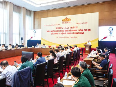 Các phiên giải trình luôn nhận được sự quan tâm của lãnh đạo Quốc hội. Trong ảnh: Chủ tịch Quốc hội Trần Thanh Mẫn (khi đó là Phó chủ tịch Thường trực Quốc hội) phát biểu tại phiên giải trình