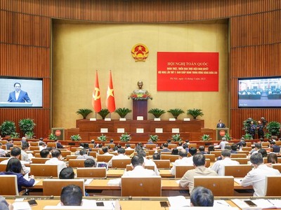 Hội nghị toàn quốc quán triệt, triển khai thực hiện Nghị quyết Hội nghị lần thứ 11 Ban Chấp hành Trung ương Đảng khóa XIII (ảnh: Tuấn Minh)