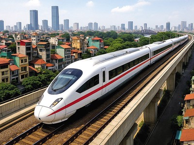 Đường sắt tốc độ cao Bắc - Nam đoạn đi qua TP.HCM có chiều dài 13,49 km. 