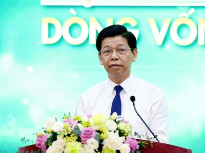 Ông Phạm Văn Hoành, Tổng Biên tập Báo Tài chính - Đầu tư phát biểu khai mạc Tọa đàm "Lực đẩy dòng vốn mới" sáng 23/7 (Ảnh: Dũng Minh)