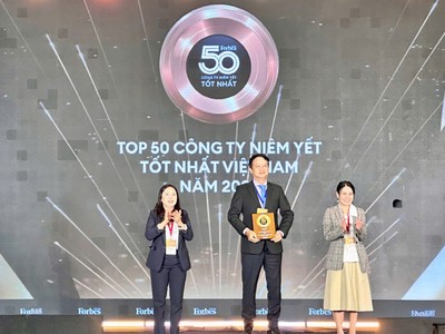 Bảo Việt (BVH) liên tiếp được vinh danh trong “Danh sách 50 công ty niêm yết tốt nhất Việt Nam” (Forbes) từ 2013