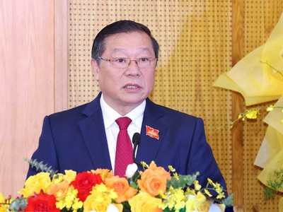 Đồng chí Lại Xuân Môn, Ủy viên Trung ương Đảng, Phó Trưởng ban Thường trực Ban Tuyên giáo và Dân vận Trung ương, Giám đốc Trung tâm Báo chí Đại hội XIV.