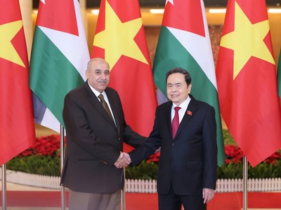 Chủ tịch Hạ viện Jordan Mazen Turki Al-Kadi thăm chính thức Việt Nam từ ngày 2 - 5/2 theo lời mời của Chủ tịch Quốc hội Trần Thanh Mẫn.