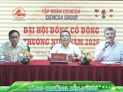 ĐHĐCĐ CIENCO4 (C4G): Đặt mục tiêu lợi nhuận 150 tỷ đồng, mở rộng lĩnh vực, kiểm soát rủi ro và dòng tiền