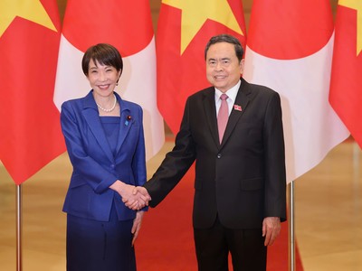 Chủ tịch Quốc hội Trần Thanh Mẫn hội kiến Thủ tướng Nhật Bản Takaichi Sanae