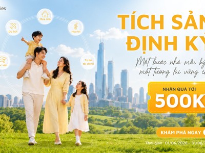 Chương trình Tích sản định kỳ của KBSV với khuyến mãi hấp dẫn diễn ra từ 01/06/2026 - 31/08/2026