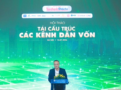 Ông Bùi Hoàng Hải, Phó chủ tịch Ủy ban Chứng khoán Nhà nước phát biểu tại Hội thảo. Ảnh: Dũng Minh