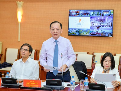 Ông Đào Minh Tú, Phó Chủ tịch kiêm Tổng Thư ký Hiệp hội Ngân hàng Việt Nam (VNBA) phát biểu tại Hội nghị