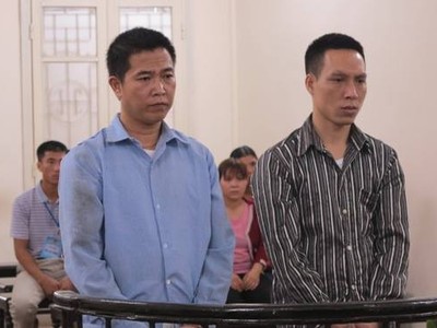 Các bị cáo tại tòa.