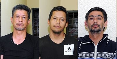 Các đối tượng lúc bị bắt giữ.