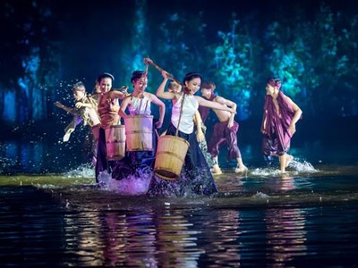 Cảnh trong vở diễn Tinh hoa Bắc Bộ. Ảnh Internet