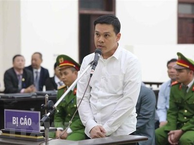 Bị cáo Nguyễn Quang Thành, em rể Vũ, nguyên Giám đốc Công ty TNHH Minh Hưng Phát. Ảnh: TTXVN.